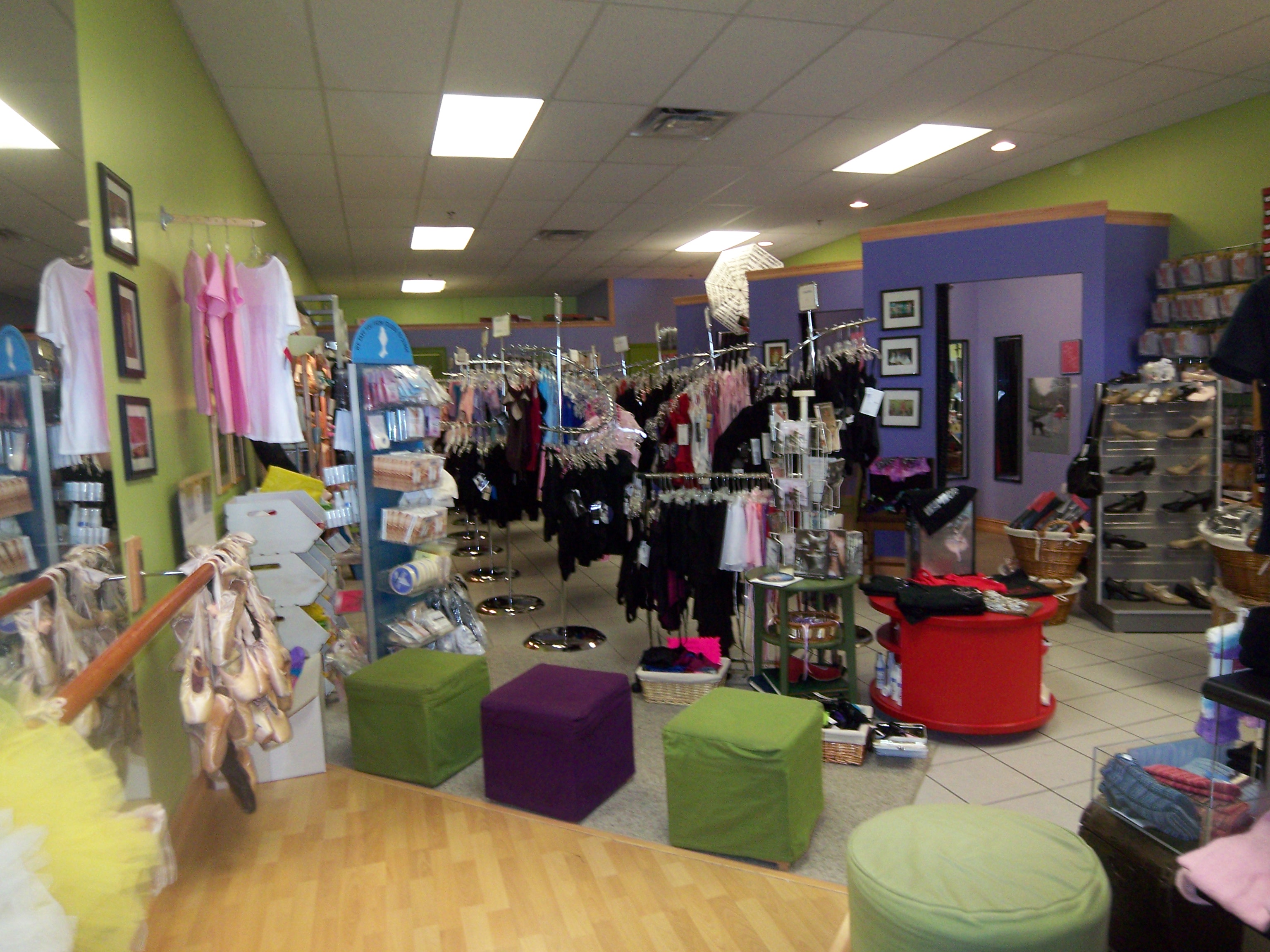 View of Attitude's beautiful shoe fitting area